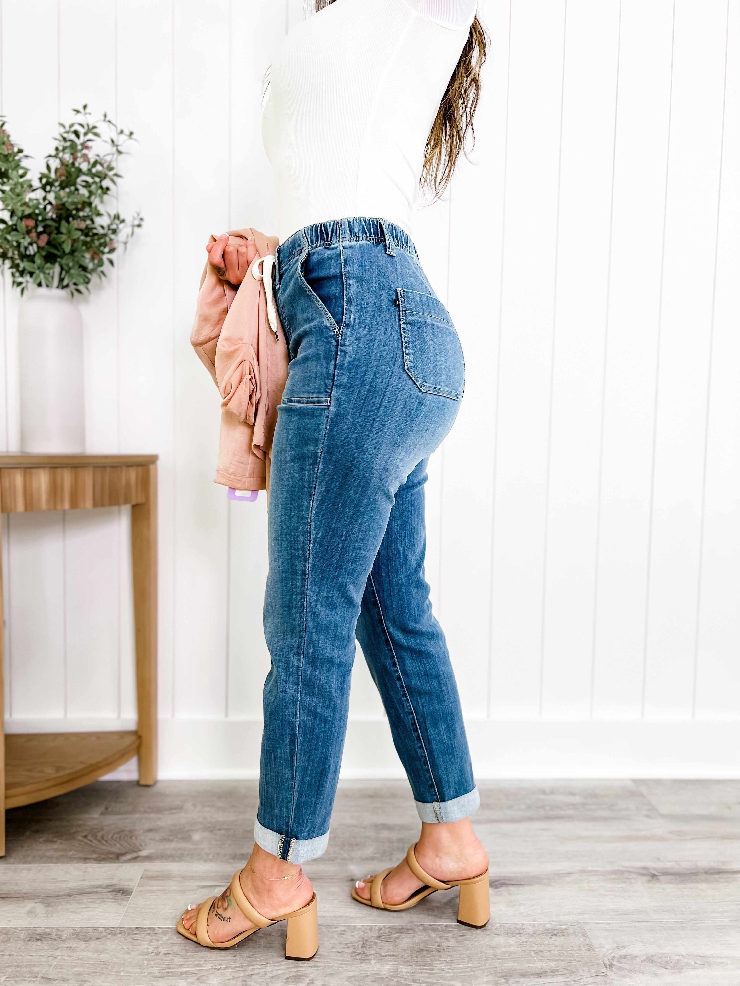 Airplane Mode Medium Wash Pull On Joggers