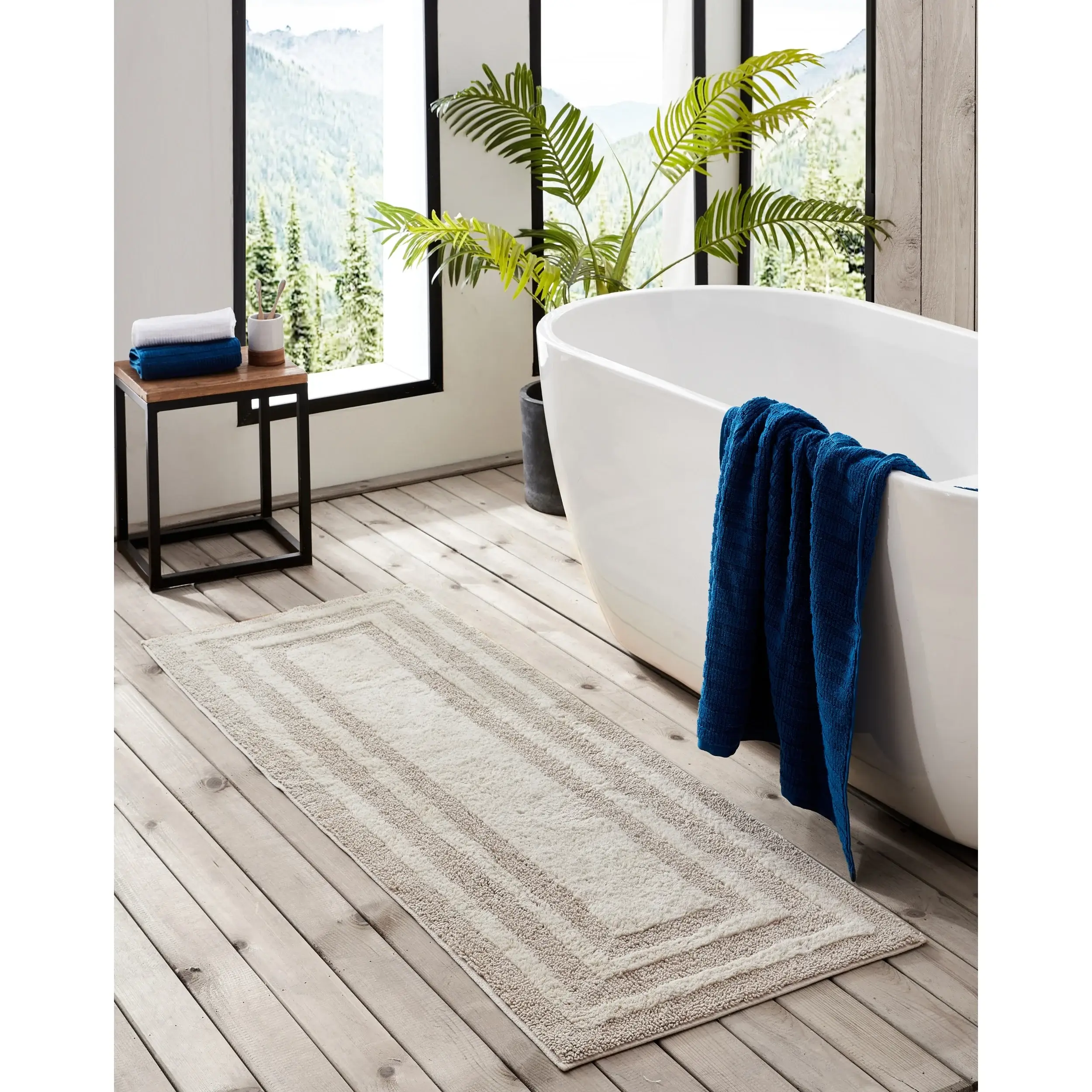 Eddie Bauer Logan Cotton Bath Runner Rug