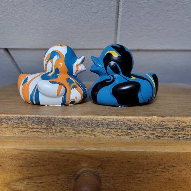 Handcrafted NFL Painted Duck for Fans and Jeep Decor