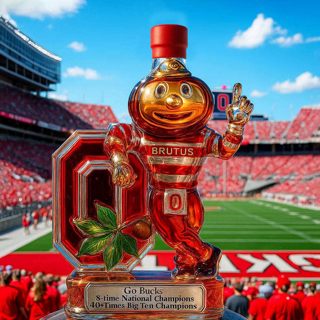 Ohio State University Buckeyes Honor Whisky Bottle