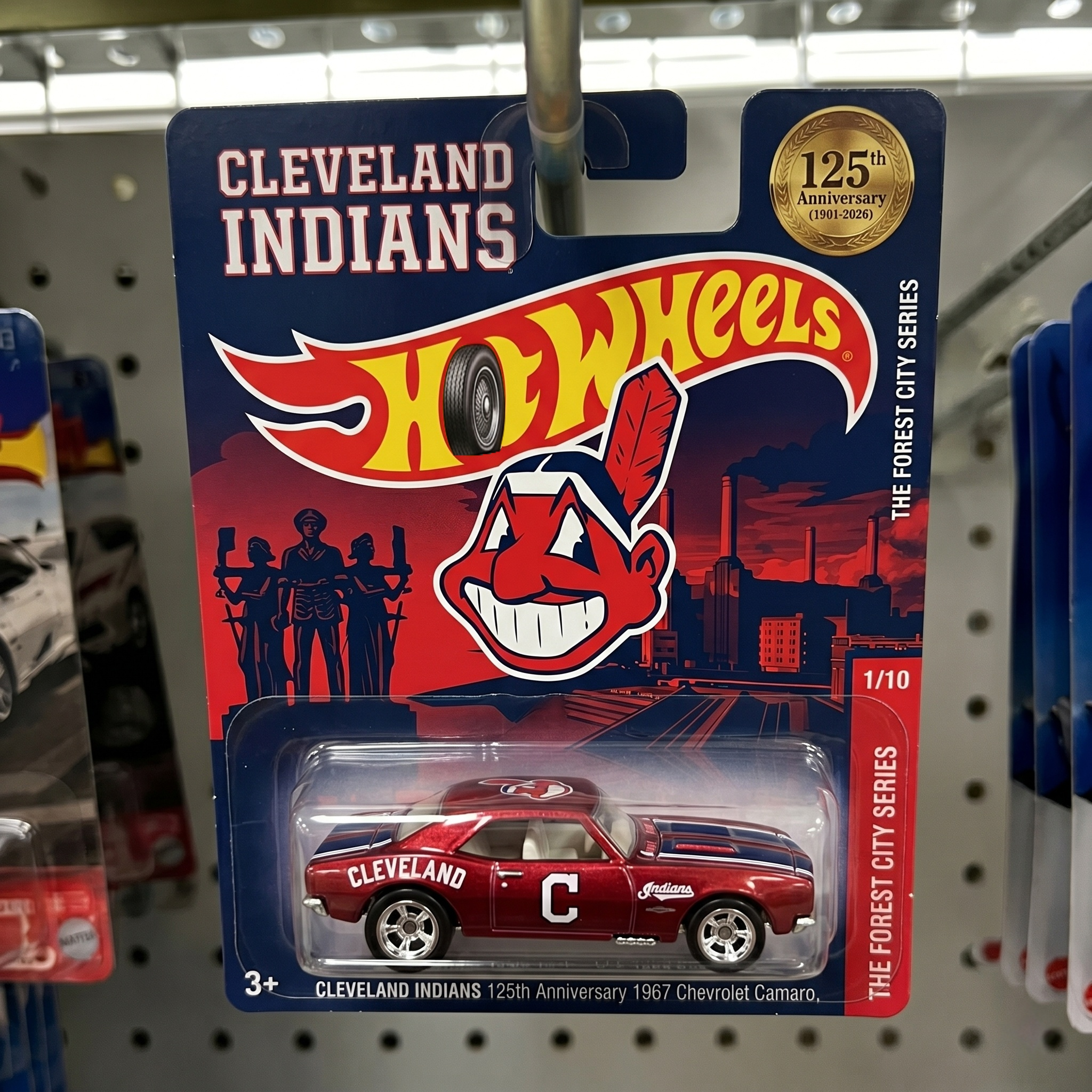 Cleveland Indians 125th Anniversary Hot Wheels Vintage 1967 Chevy Camaro Model