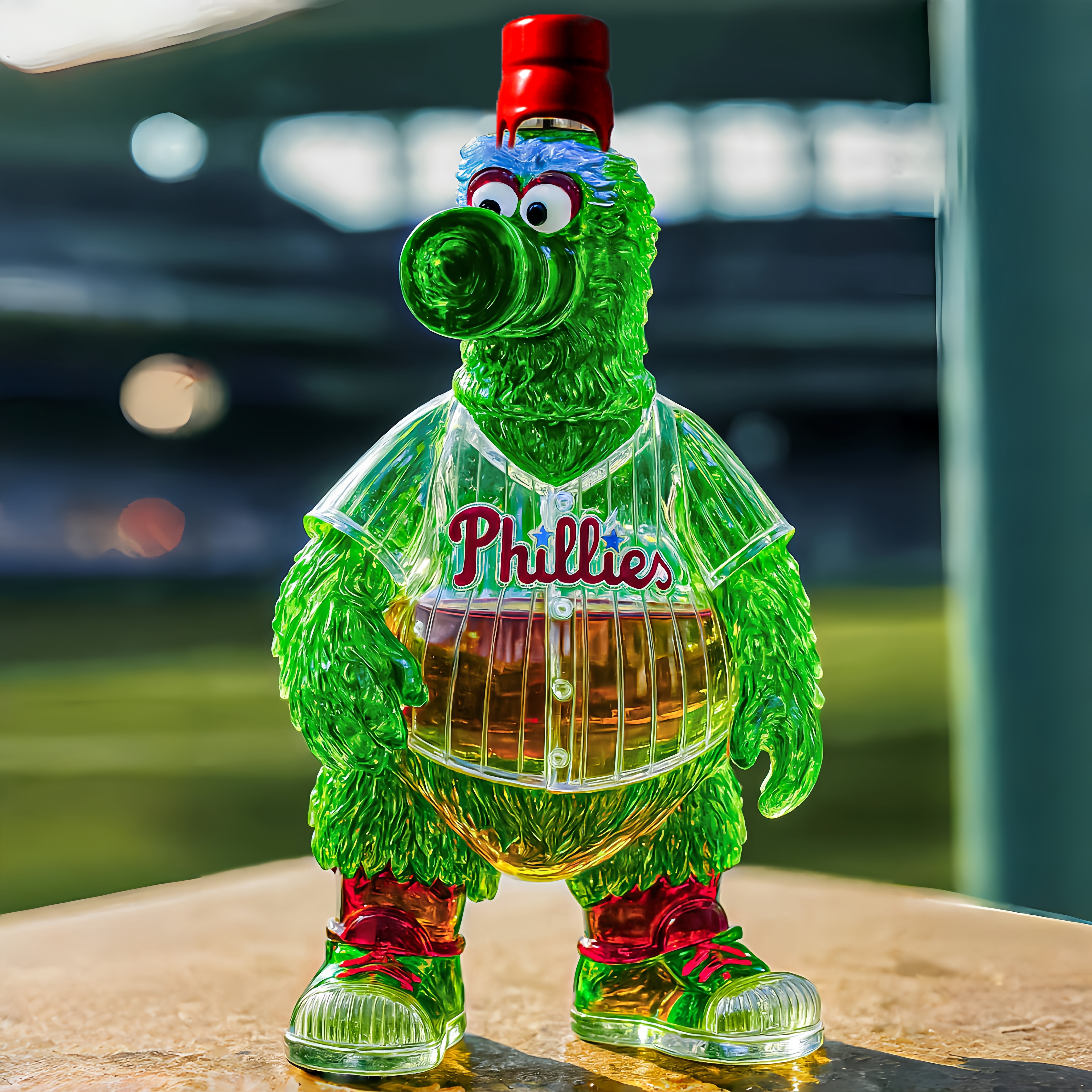 Phillie Phanatic Whiskey Bottle