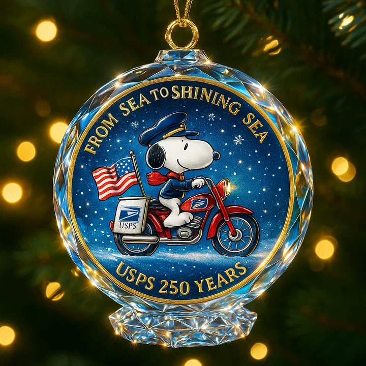 SNP × USPS 250th Anniversary Crystal Ornament