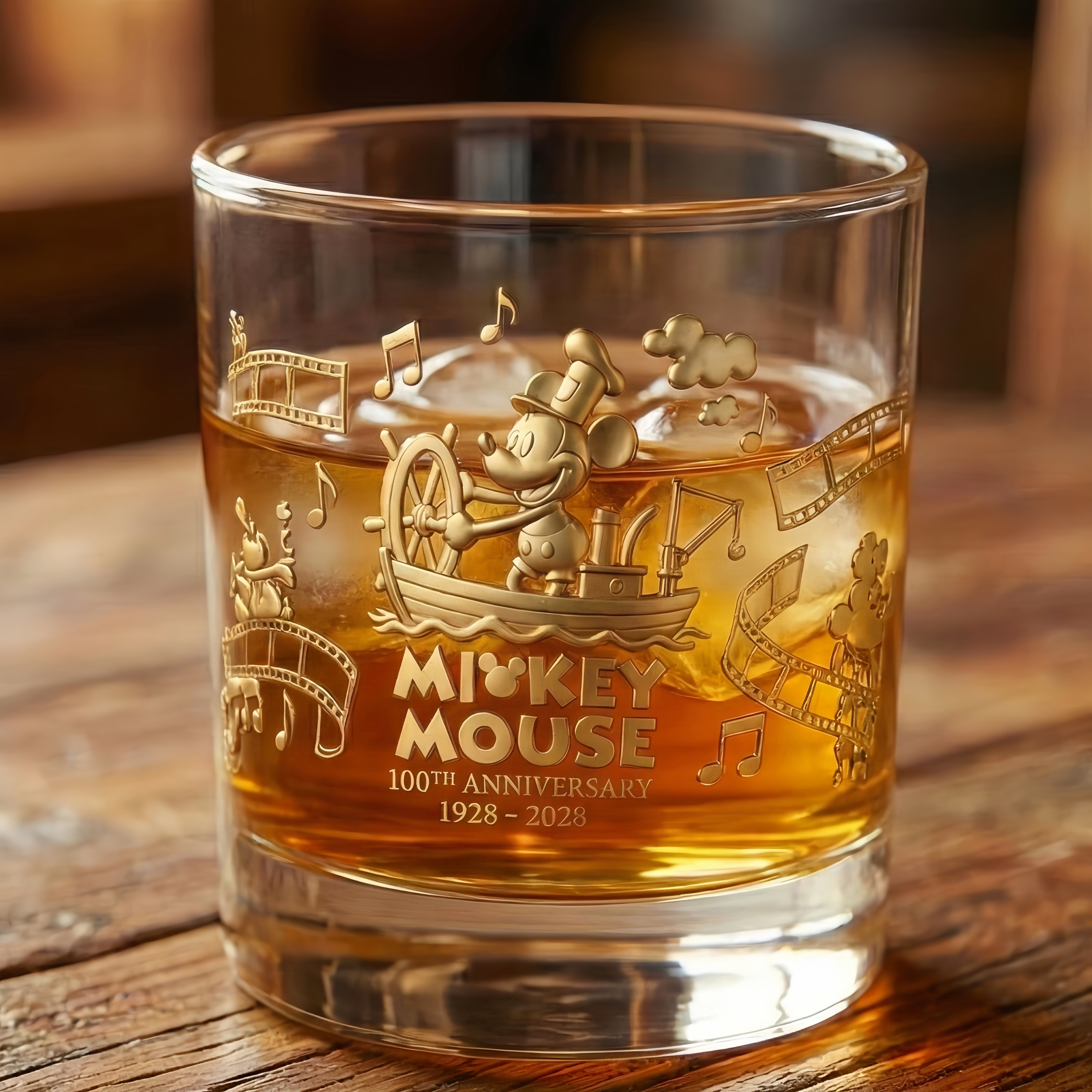 Steamboat Willie 100th Anniversary Commemorative Glass
