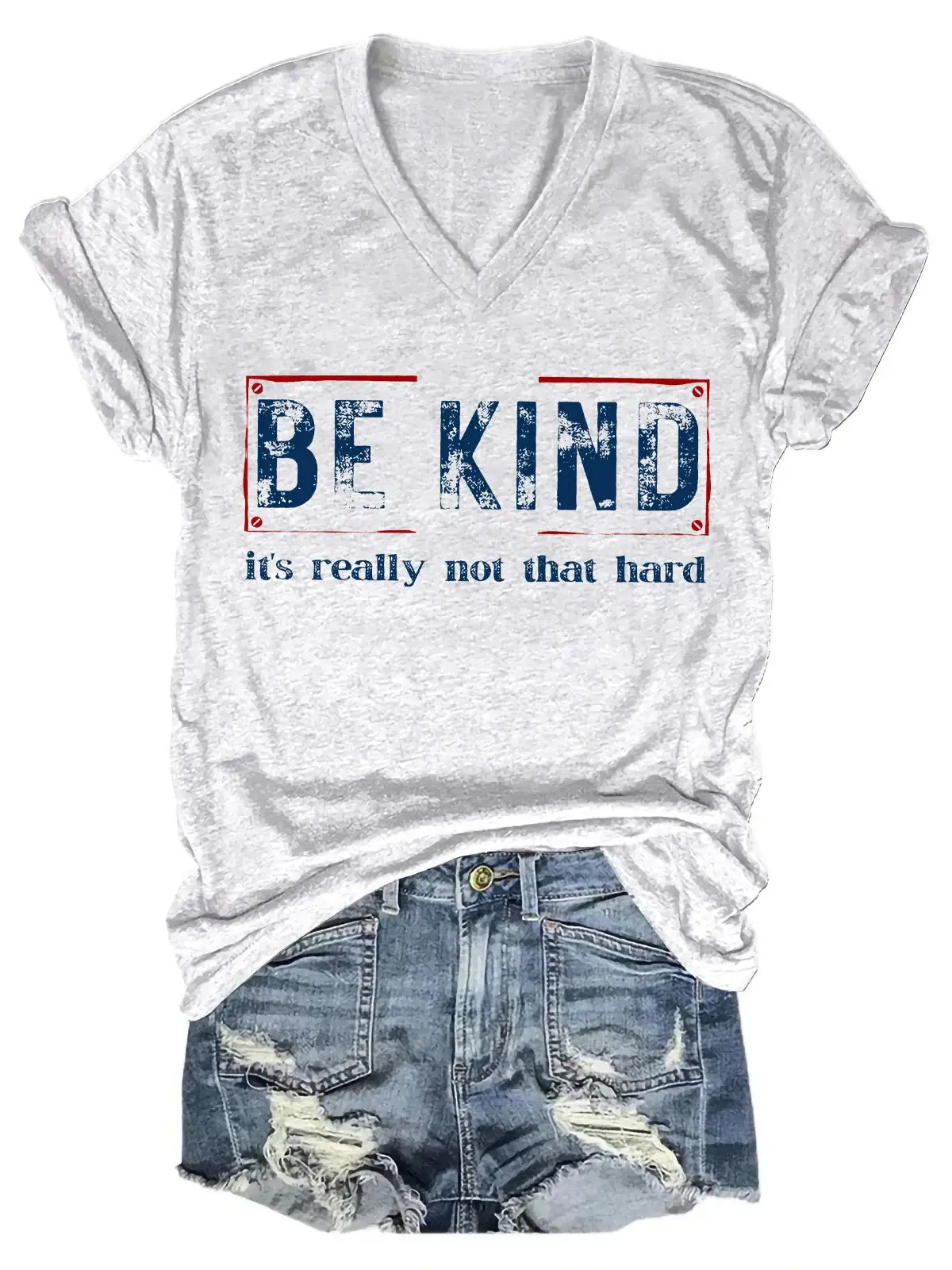 Be Kind It's Really Not That Hard Art Print Casual T-shirt