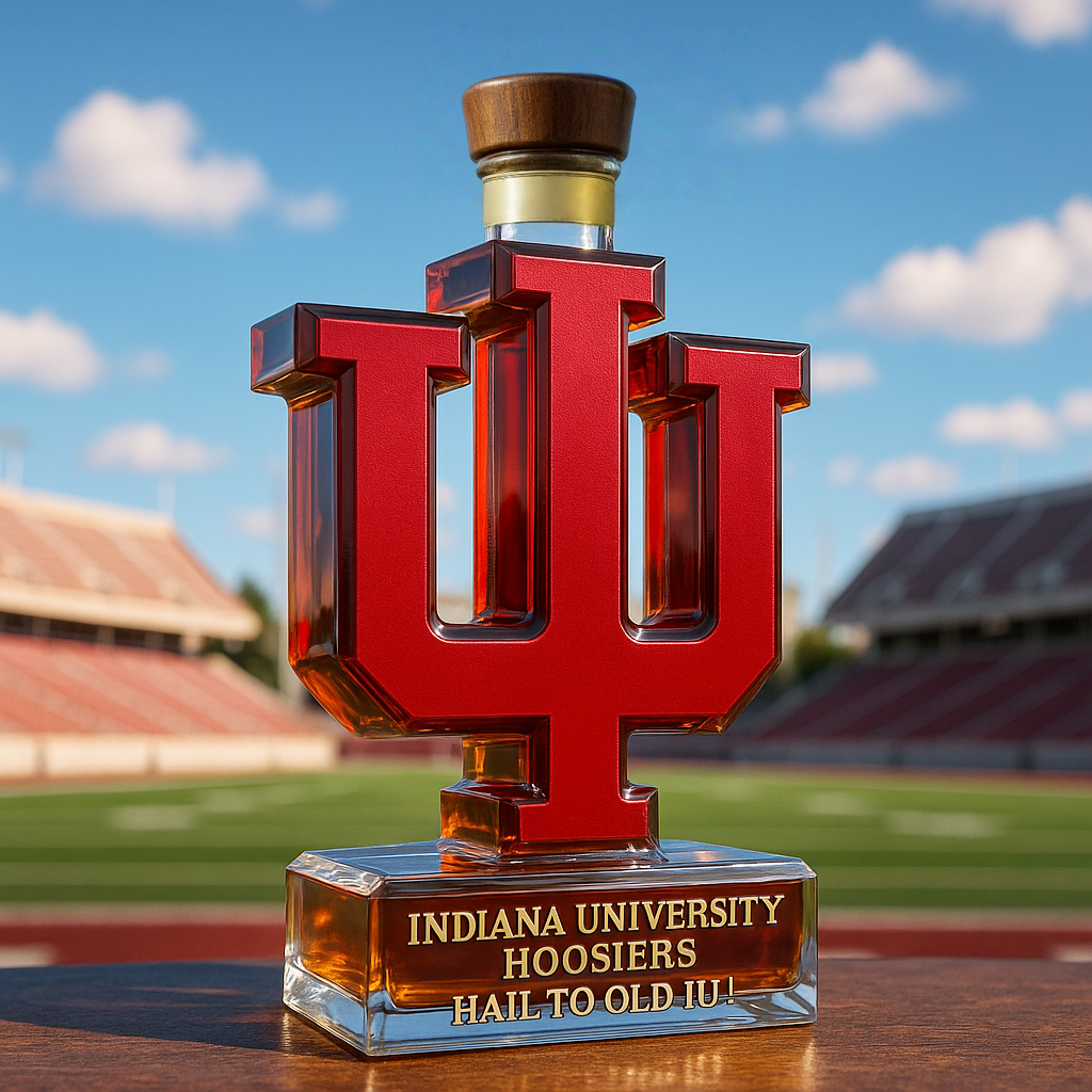 Indiana University Hoosiers Limited-Edition Whiskey Bottle
