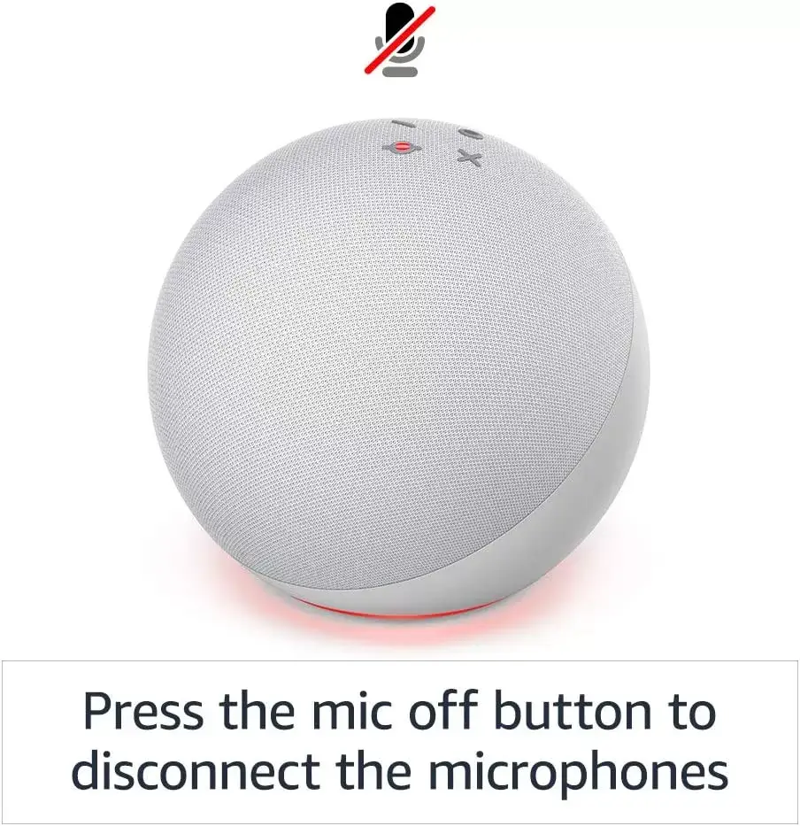 Echo (4th Gen) | With premium sound, smart home hub, and Alexa | Glacier White