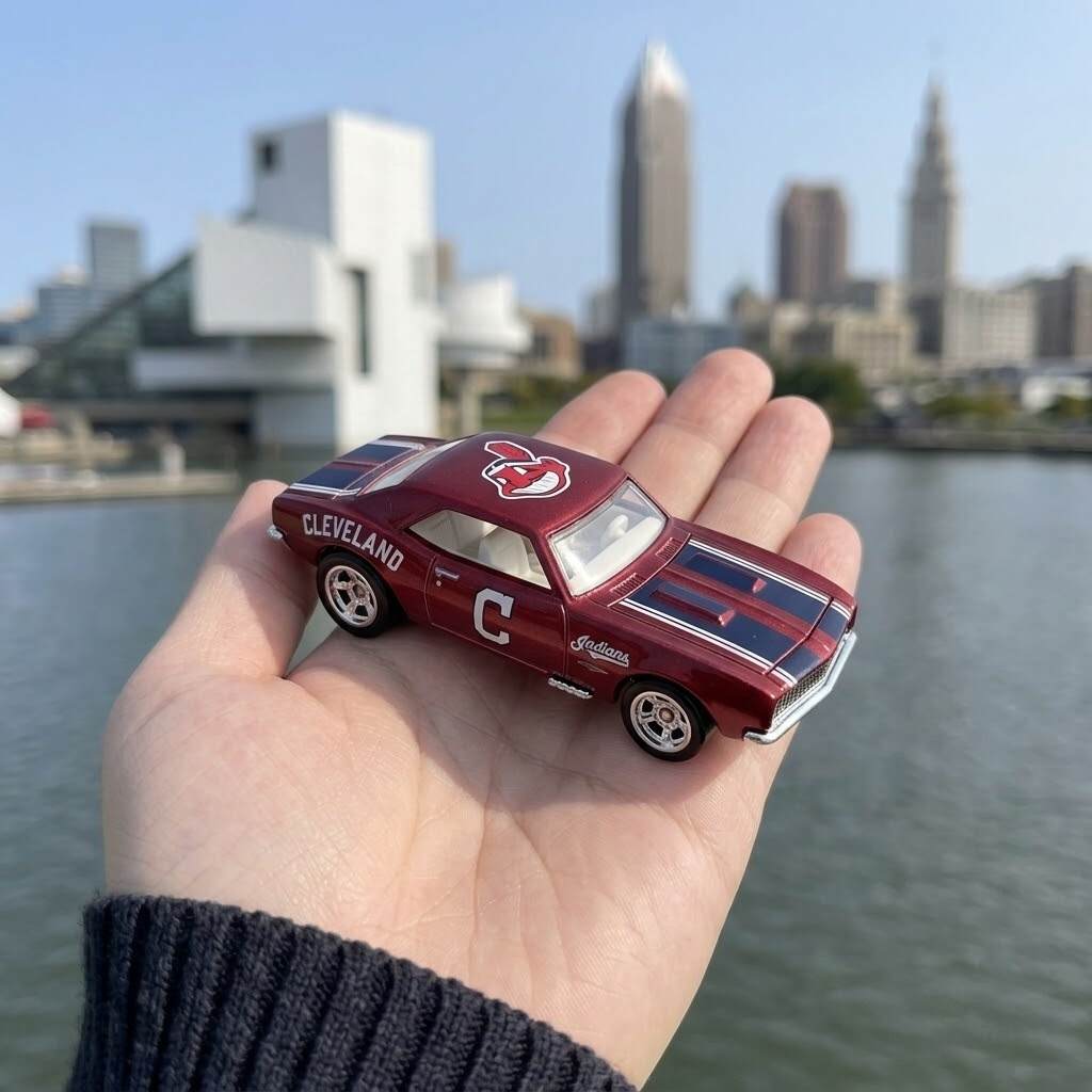 Cleveland Indians 125th Anniversary Hot Wheels Vintage 1967 Chevy Camaro Model