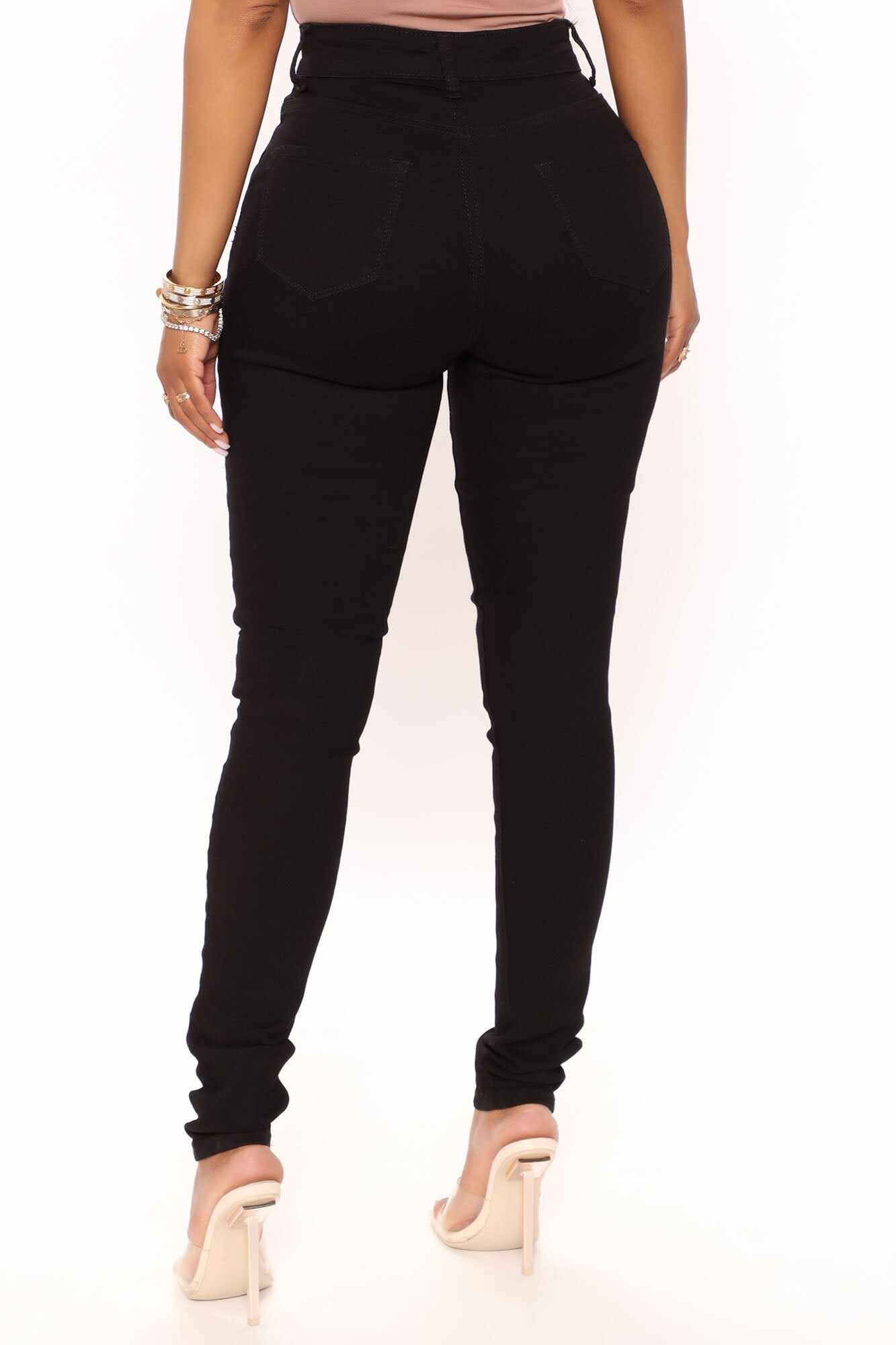 Lola Low Rise Skinny Jeans - Black