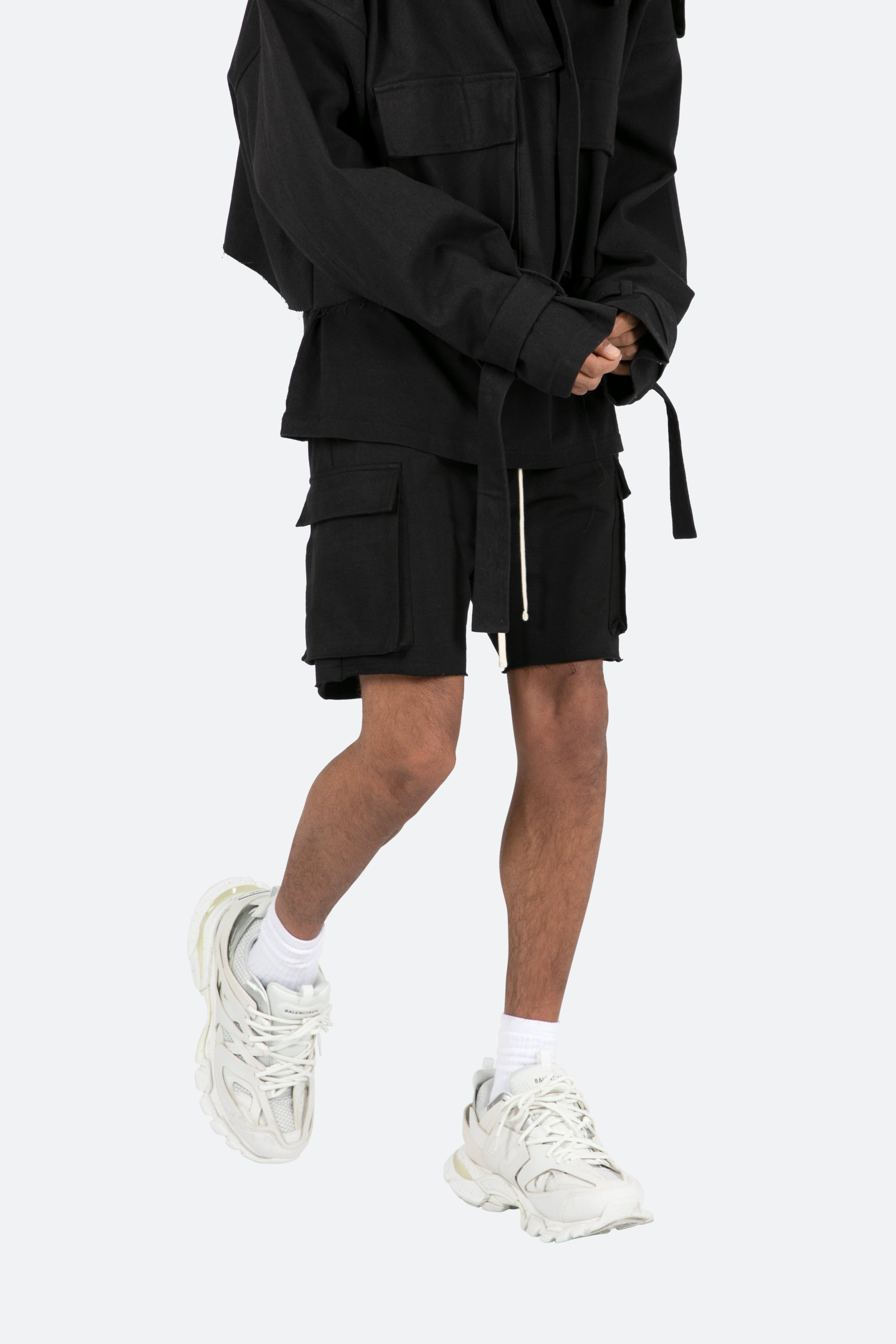 Relaxed Cargo Shorts - Black