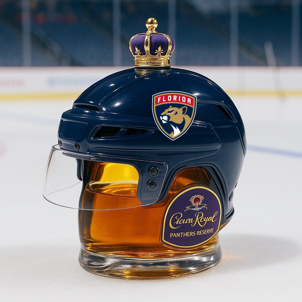 Florida Panthers Helmet Whiskey Bottle