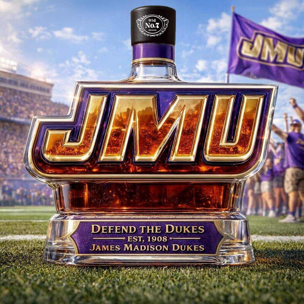 JMU DUKES Limited Edition Whiskey Bottle