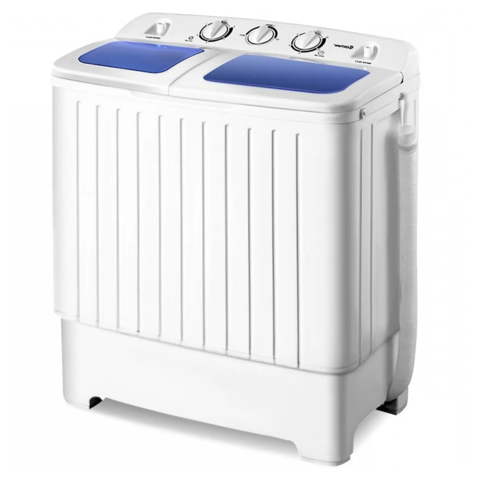 Portable Washing Machine, 13/20/26lbs Mini Twin Tub Washing Machine w/Drain Pump, Semi Automatic Compact Washer & Sipnner, Portable Washer Dryer Combo for Apartments Dorms RV Camping