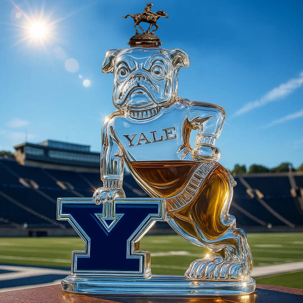 Yale Bulldogs Whisky Bottle