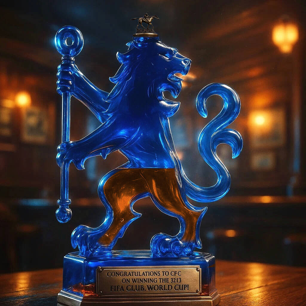 Chelsea Blue Lion Whisky Bottle