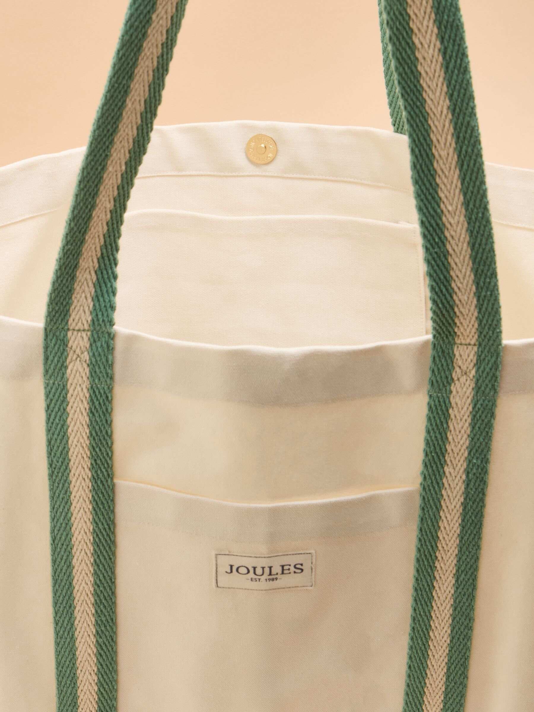 Promenade Neutral Canvas Beach Bag