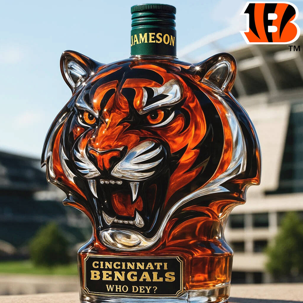 Cincinnati Bengals Whiskey Bottle