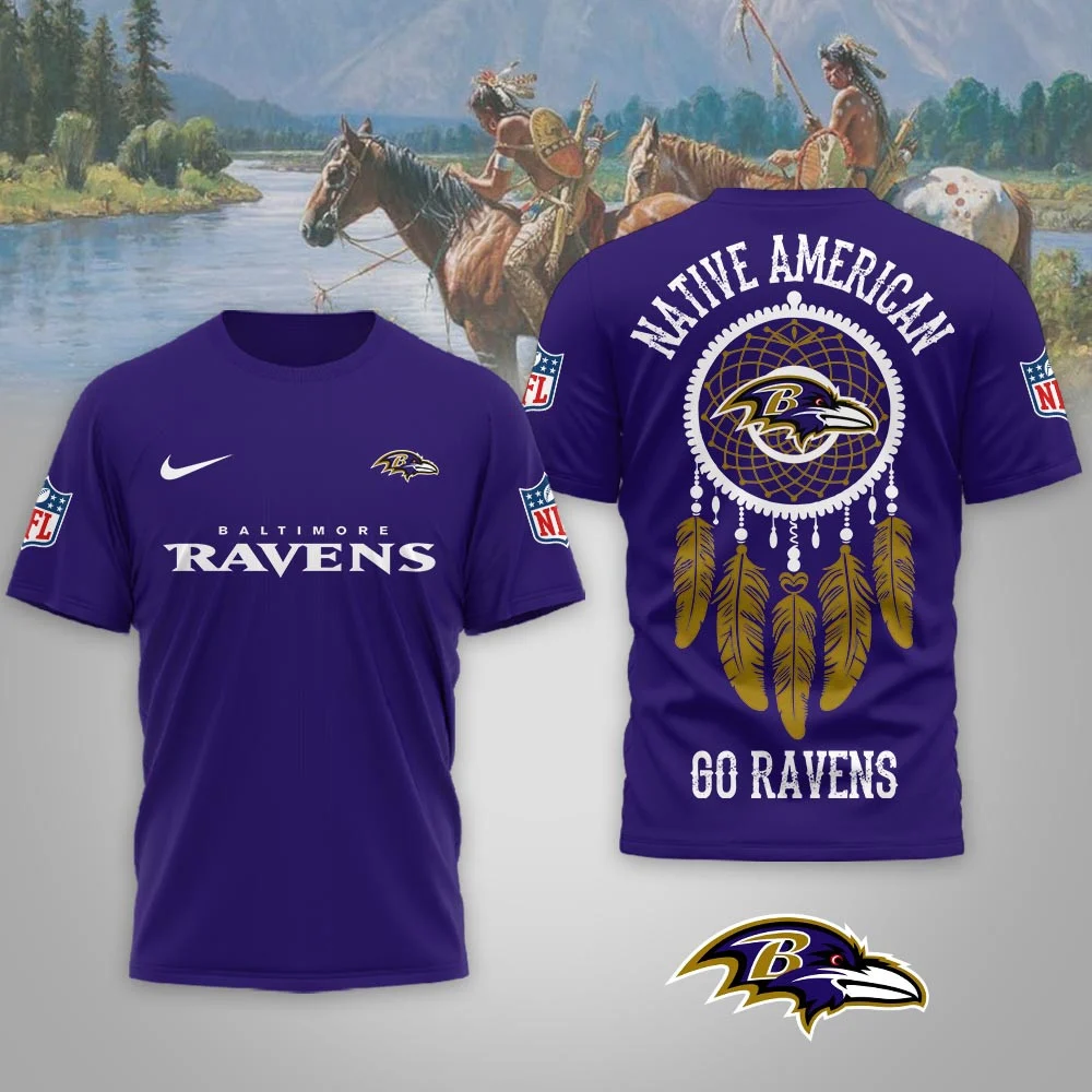 Baltimore Ravens | Premium NFL Native American 3D Shirt NP