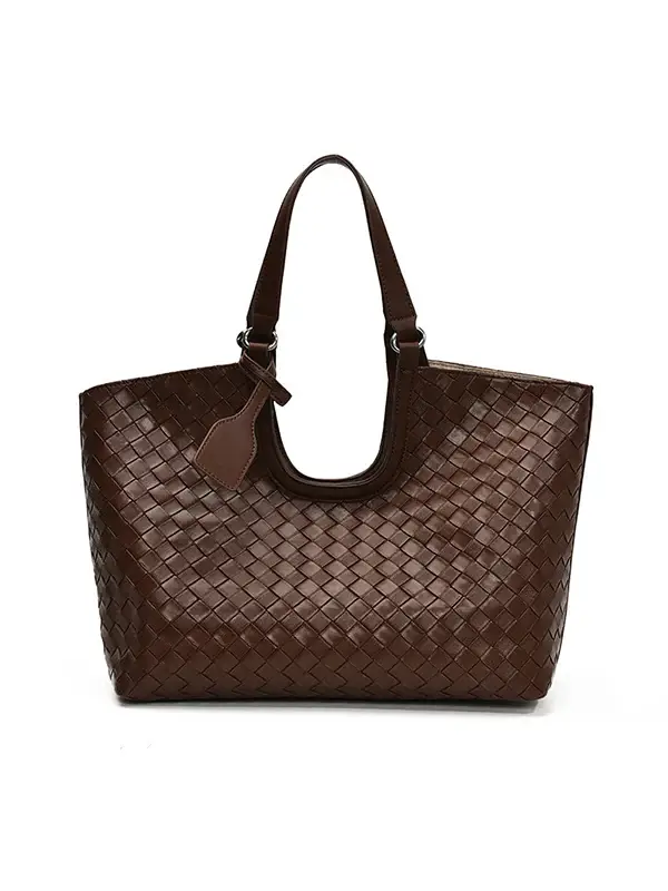 Intrecciato Woven Leather Tote Bag