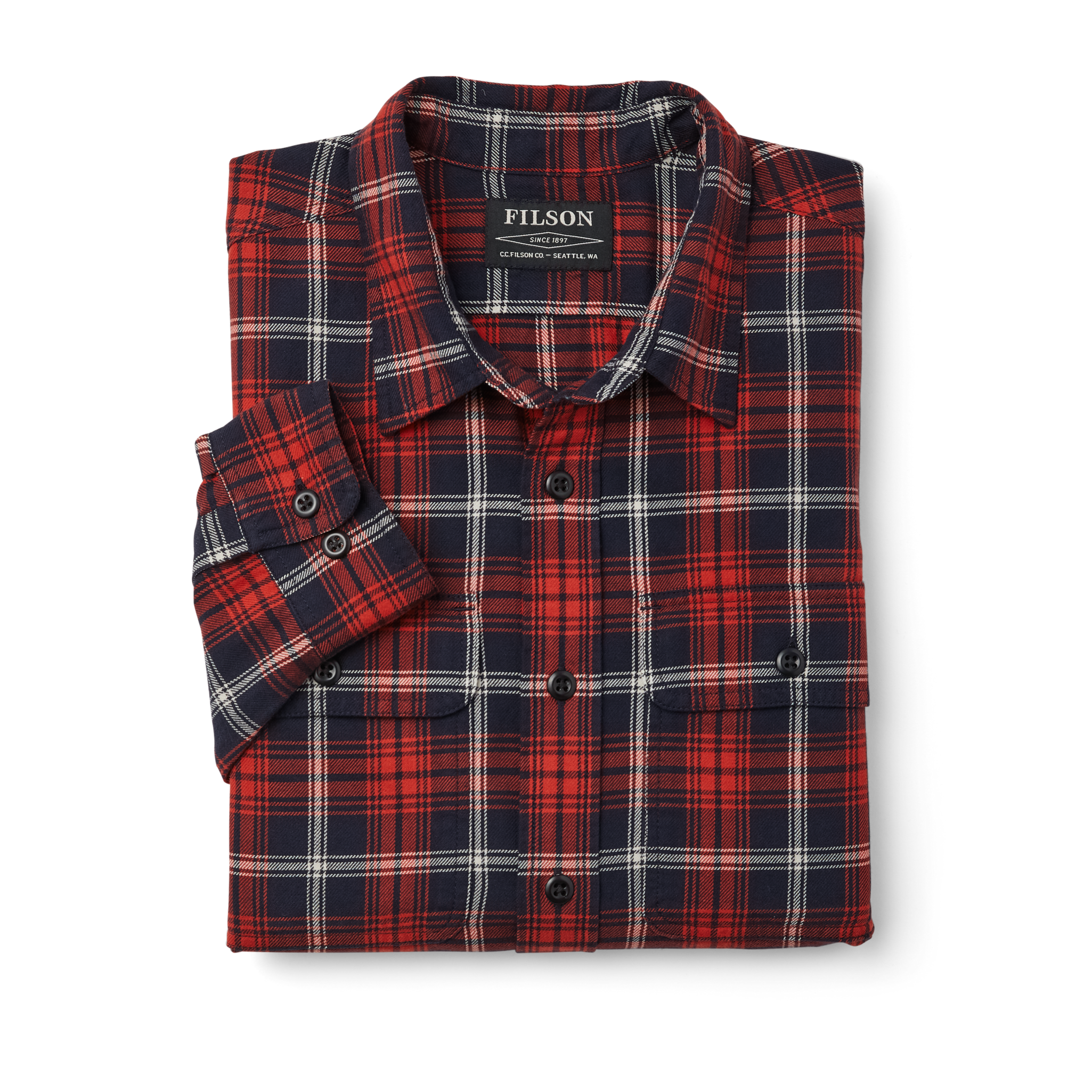 Scout Shirt - Navy/red/white Plaid