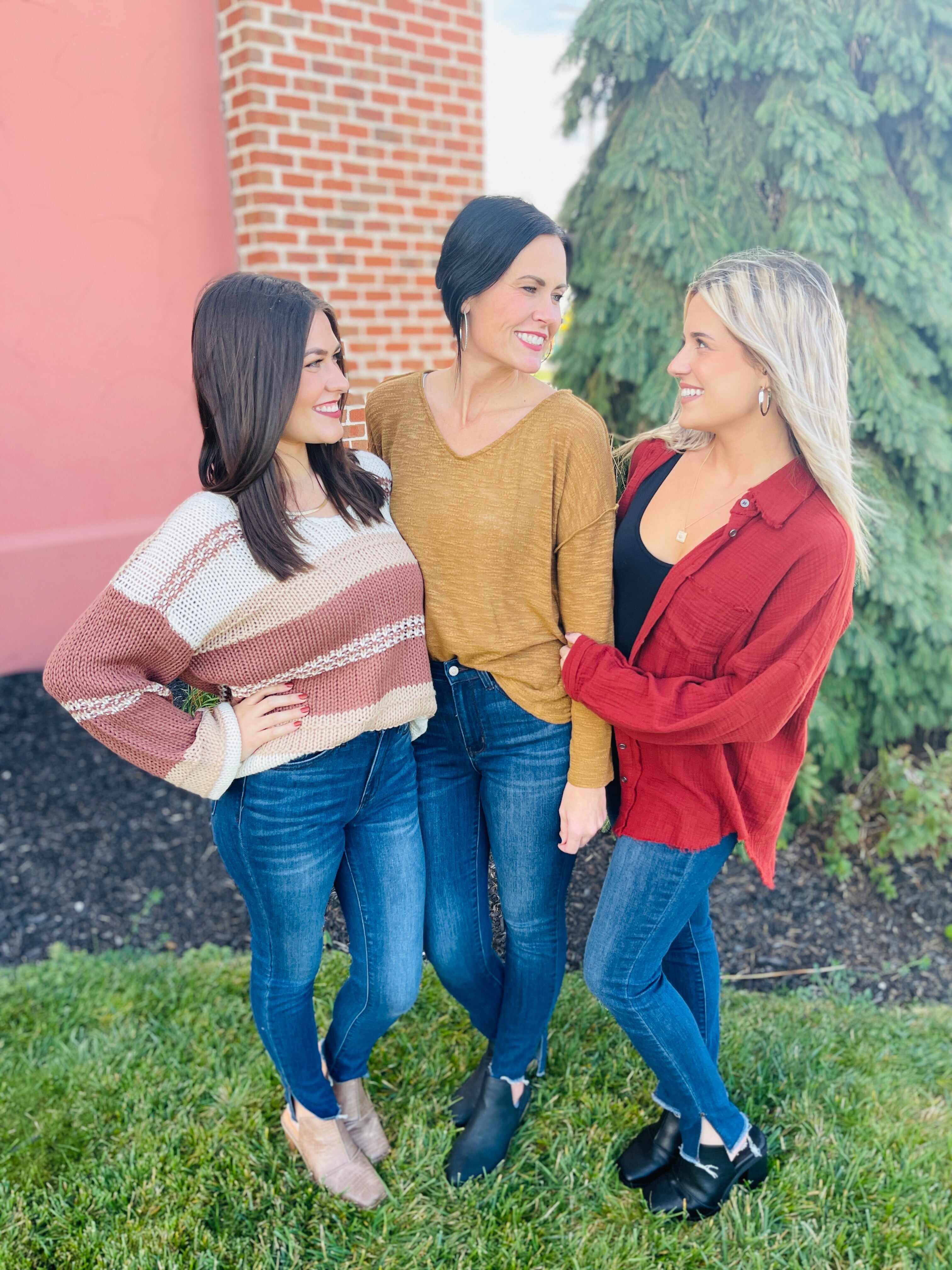 Plus/Reg Always On Your Side Slit Skinny Jeans