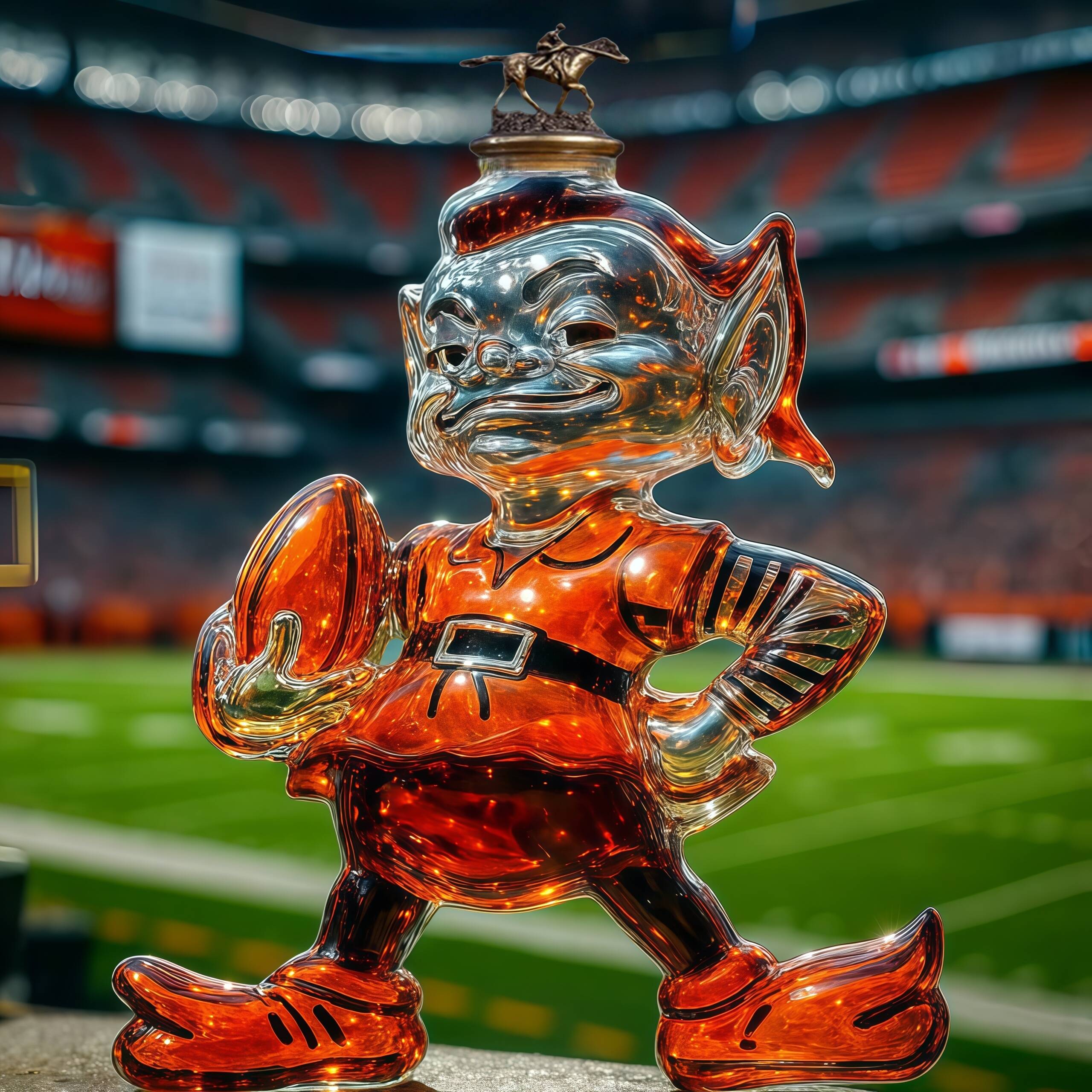 Cleveland Browns whiskey bottle