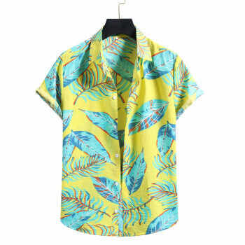 Men's Summer Loose V-neck Short-sleeved Shirt