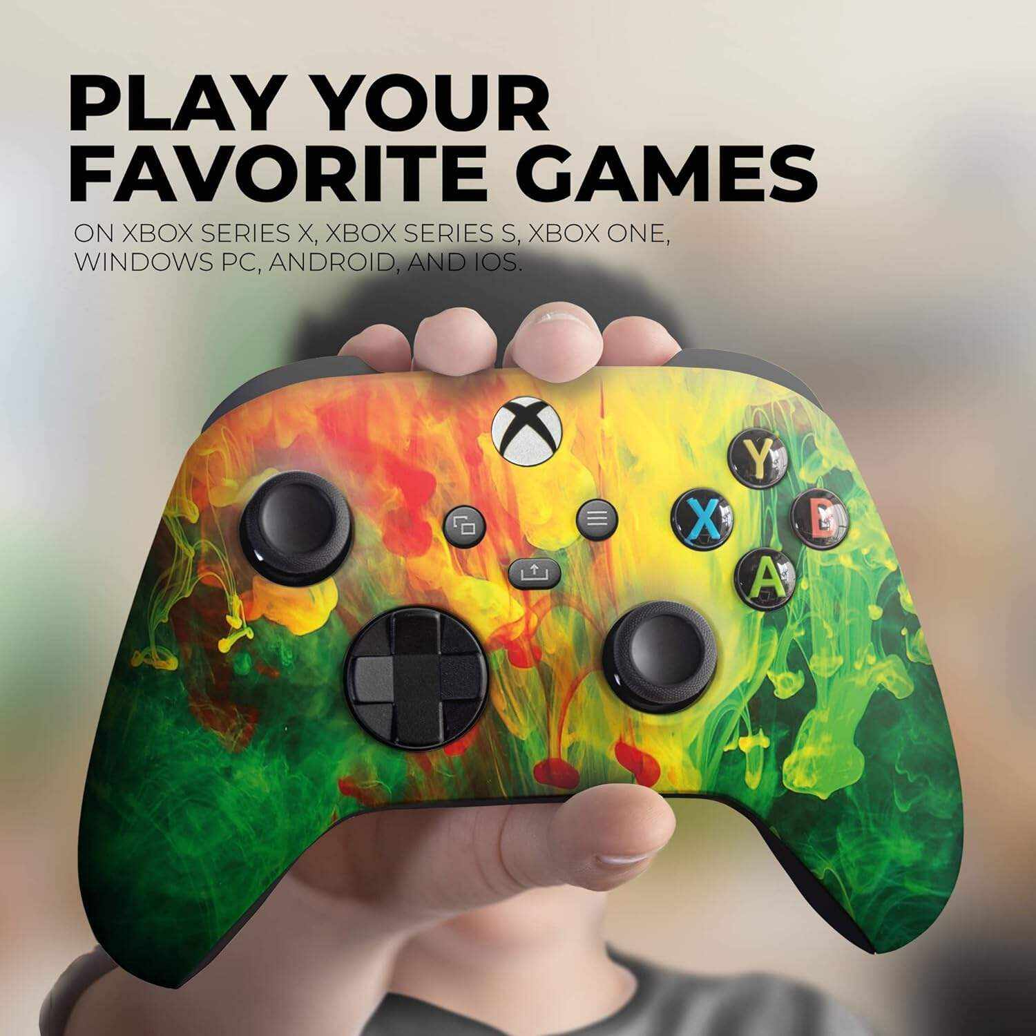 DreamController Original X-box Wireless Controller Special Edition Customized Compatible with X-box One S/X-box Series X/S & Windows 10 Made with Advanced HydroDip Print Technology(Not Just a Skin)