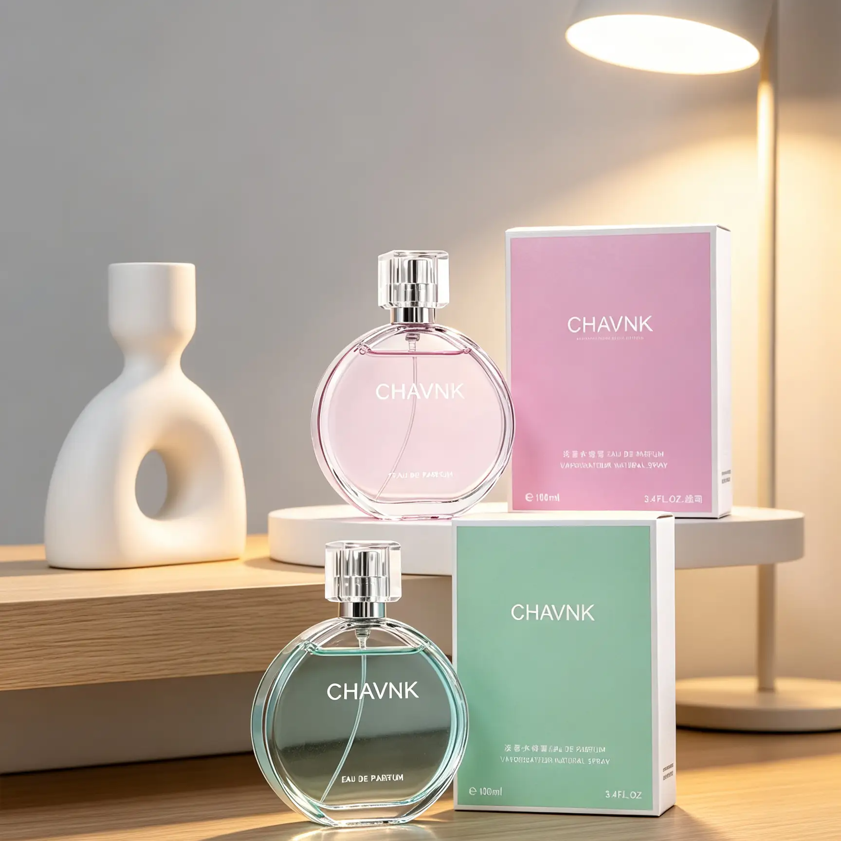 CHAVNK Round Bottle Perfume  50ml /100mlOptions, Elegant Round Bottle