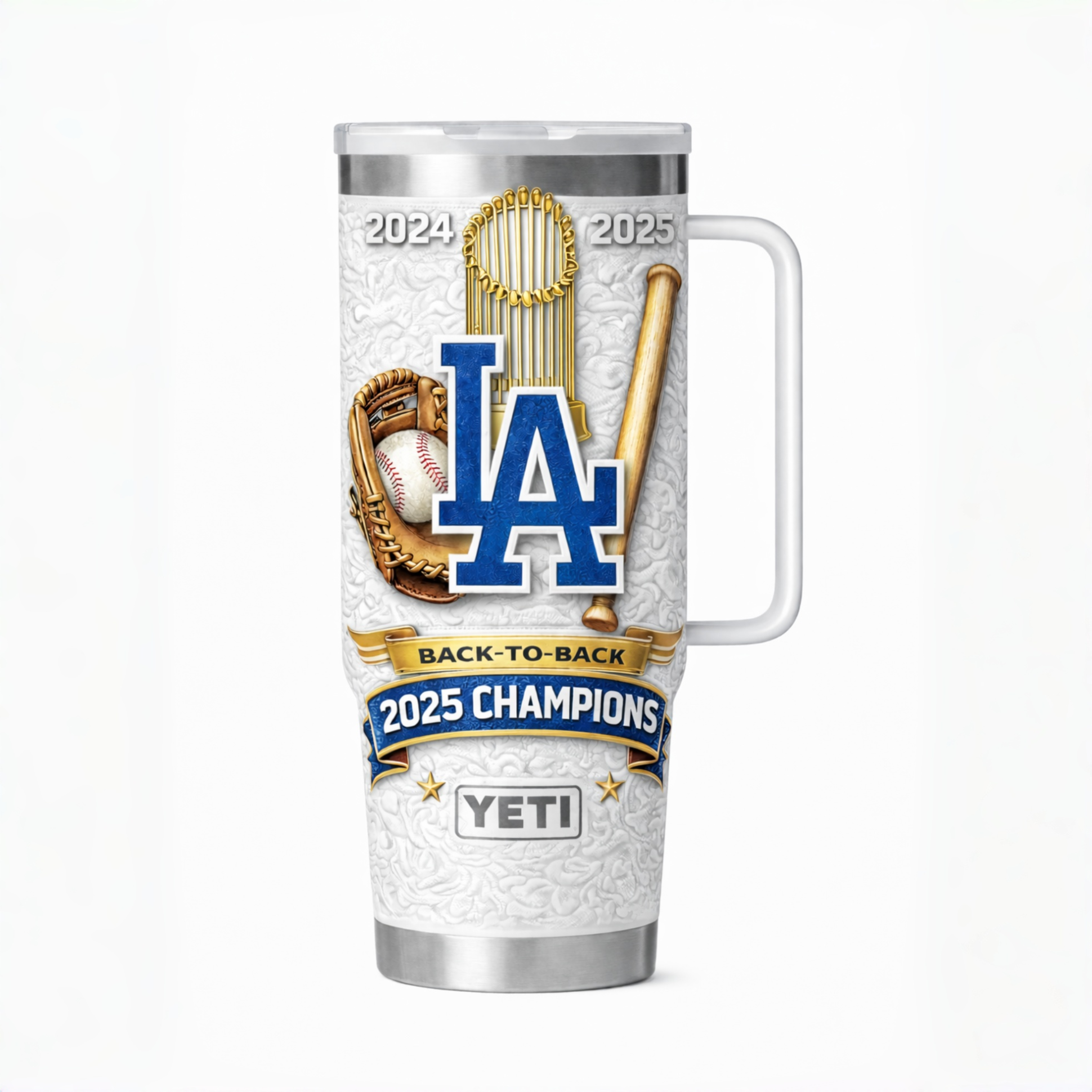 Dodgers 2025 Champions Back-to-Back Limited Edition YETI Tumbler