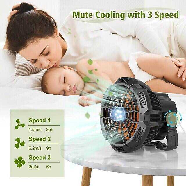 Outdoor Camping Fan and LED Light 2-in-1 Rechargeable Explosive Charging Camping Fan Light Tent Light Wild Fishing Portable Lighting