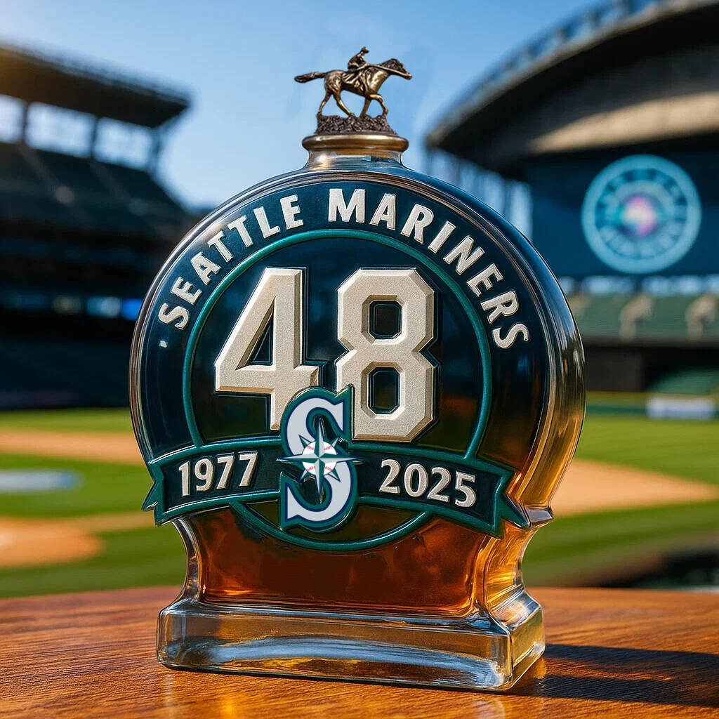 Seattle Mariners Seattle Mariners whiskey bottle whiskey bottle