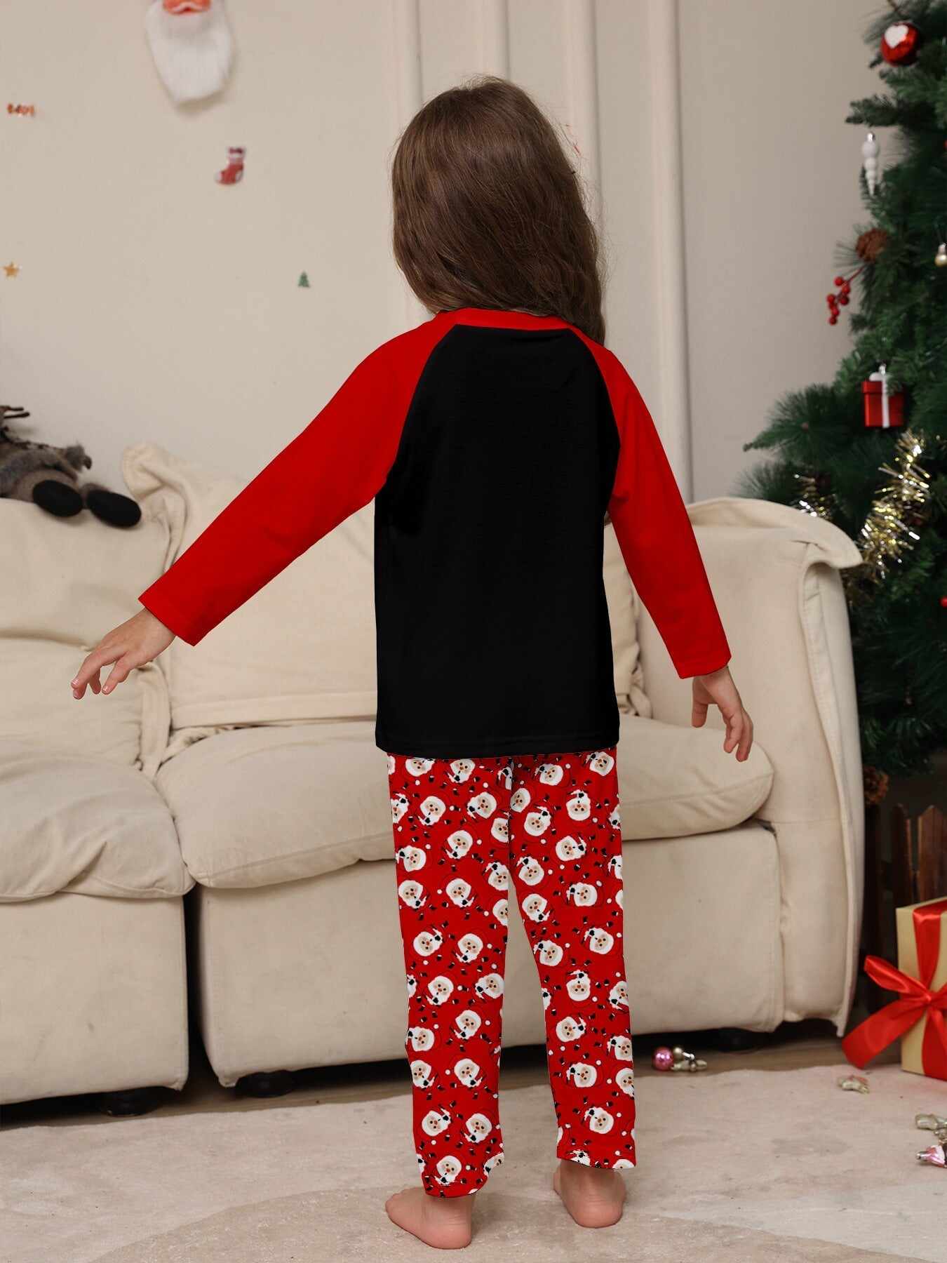 ��Merry Xmas�� Santa Claus Print Family Pajama Set