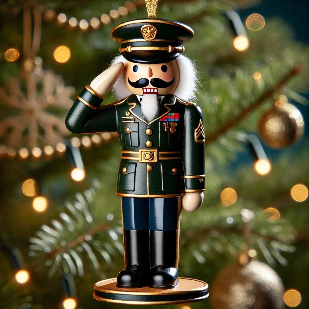 Veteran Tribute Nutcracker Statue Ornament