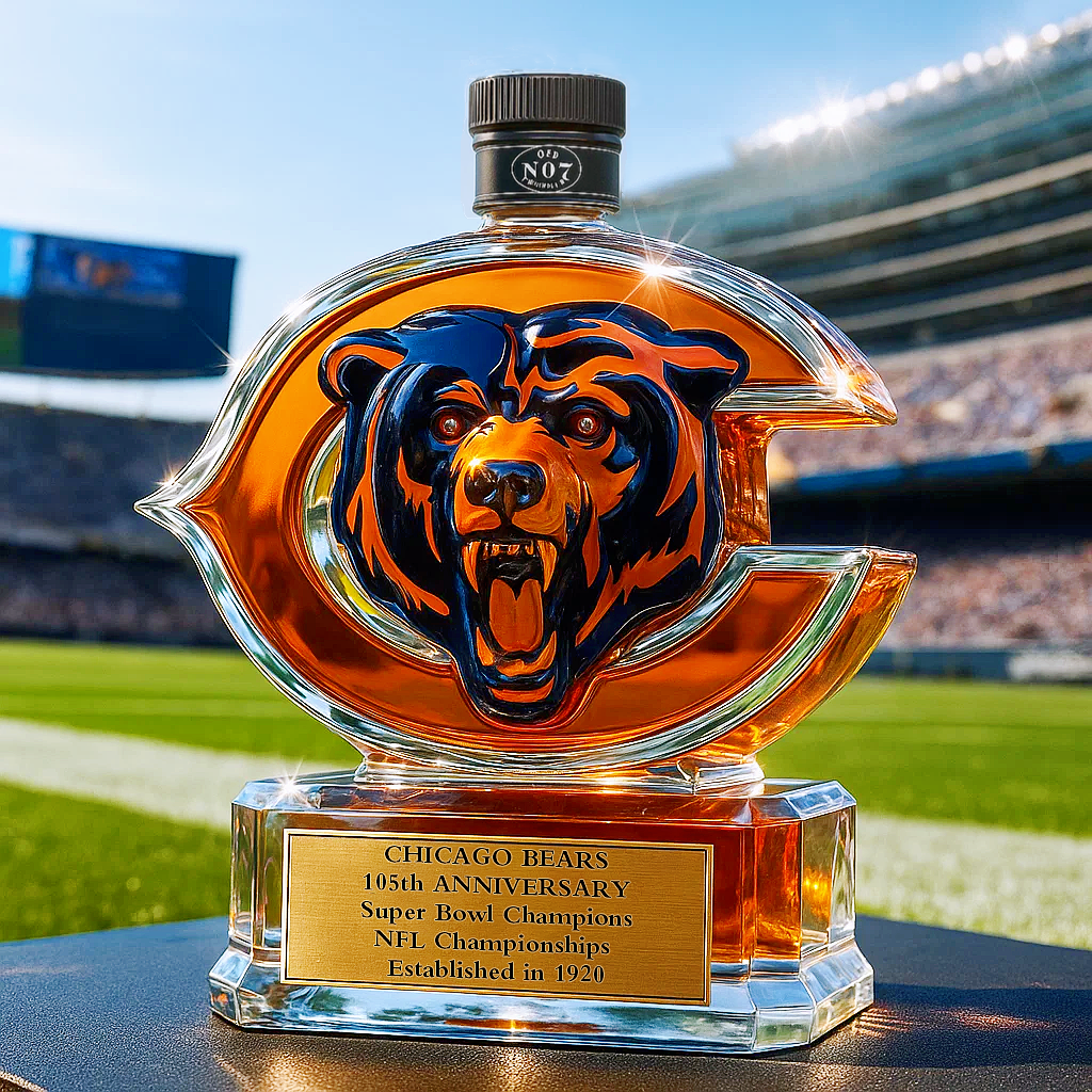 Chicago Bears 105th Anniversary Whiskey Bottle