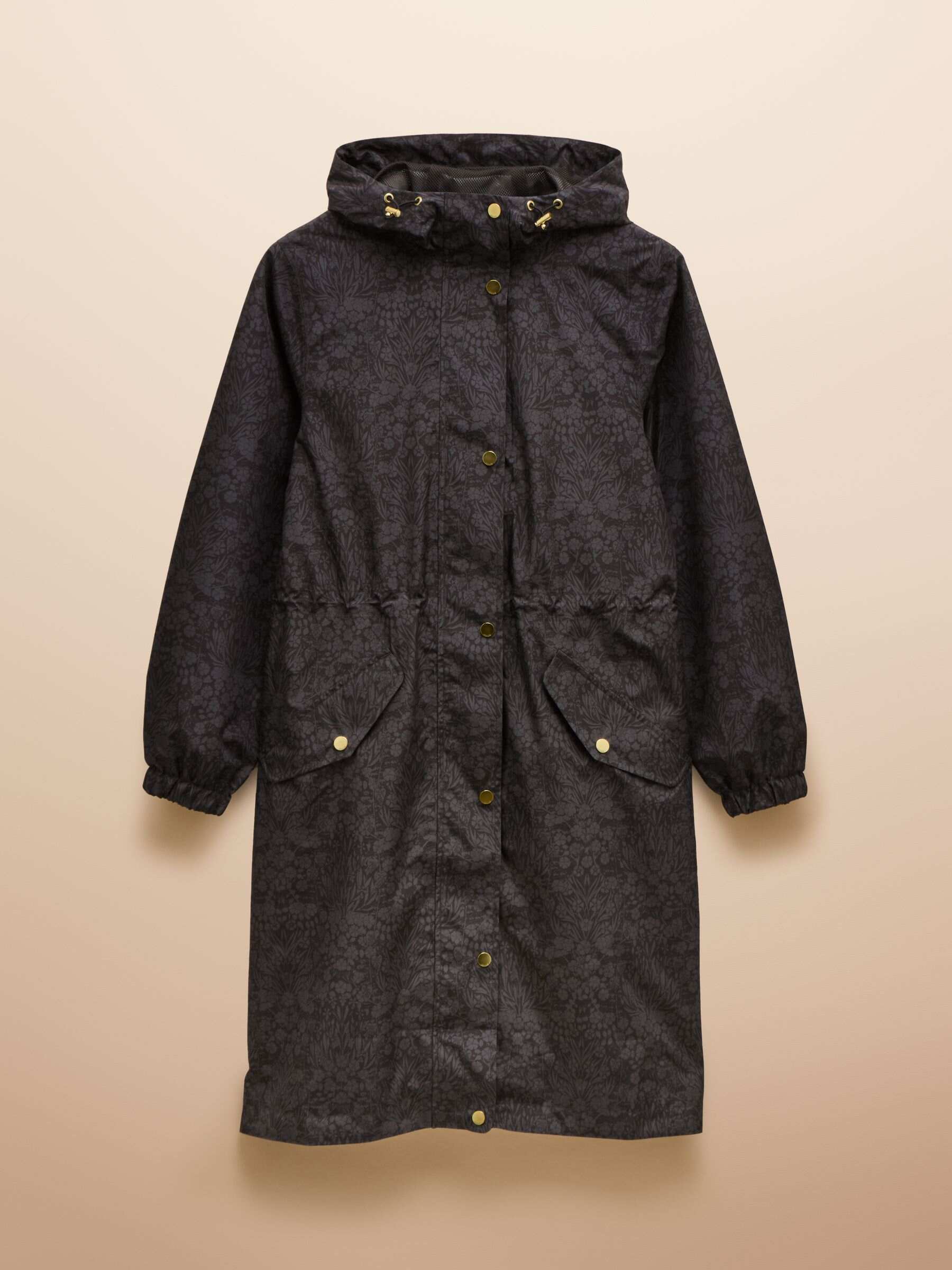 Holkham Brown Check Waterproof Packable Raincoat With Hood