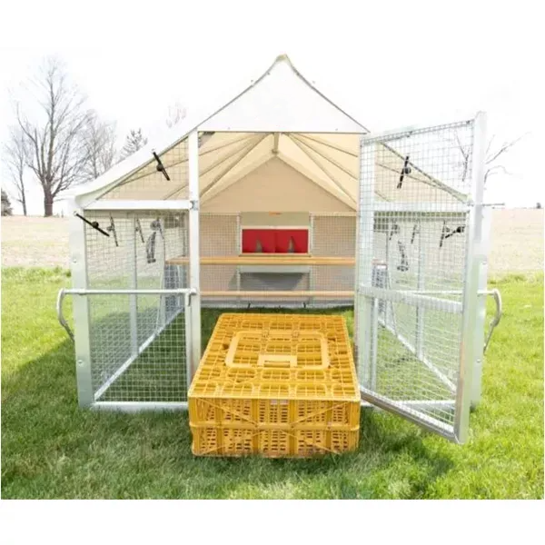 Today's Best Deals!! Large Metal Chicken Coop Cage with Waterproof and Anti-UV Cover