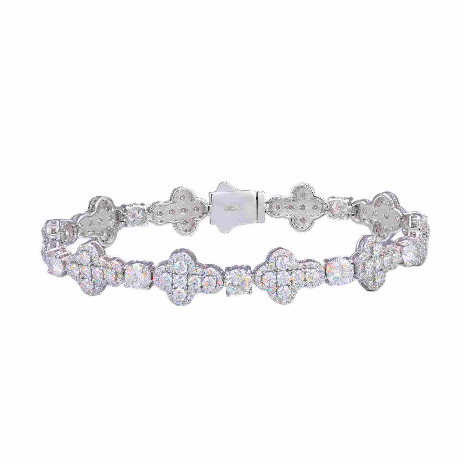 TestTest 10mm S925 Moissanite Cross Tennis Bracelet