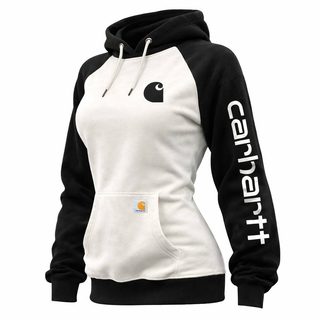 Women's Suede Contrast Hooded Sweatshirt- khaki