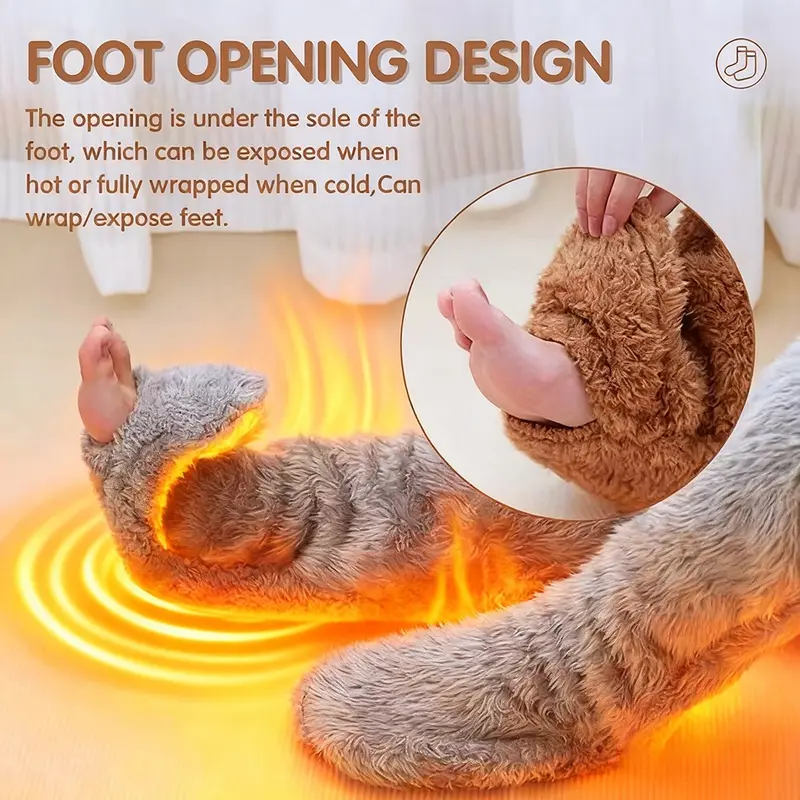 🔥Hot Sale 59% OFF✨Over Knee High Fuzzy Long Socks Winter Warm Cold Leg Knee Joint Cold-proof Stockings Home Floor Sleeping Socks