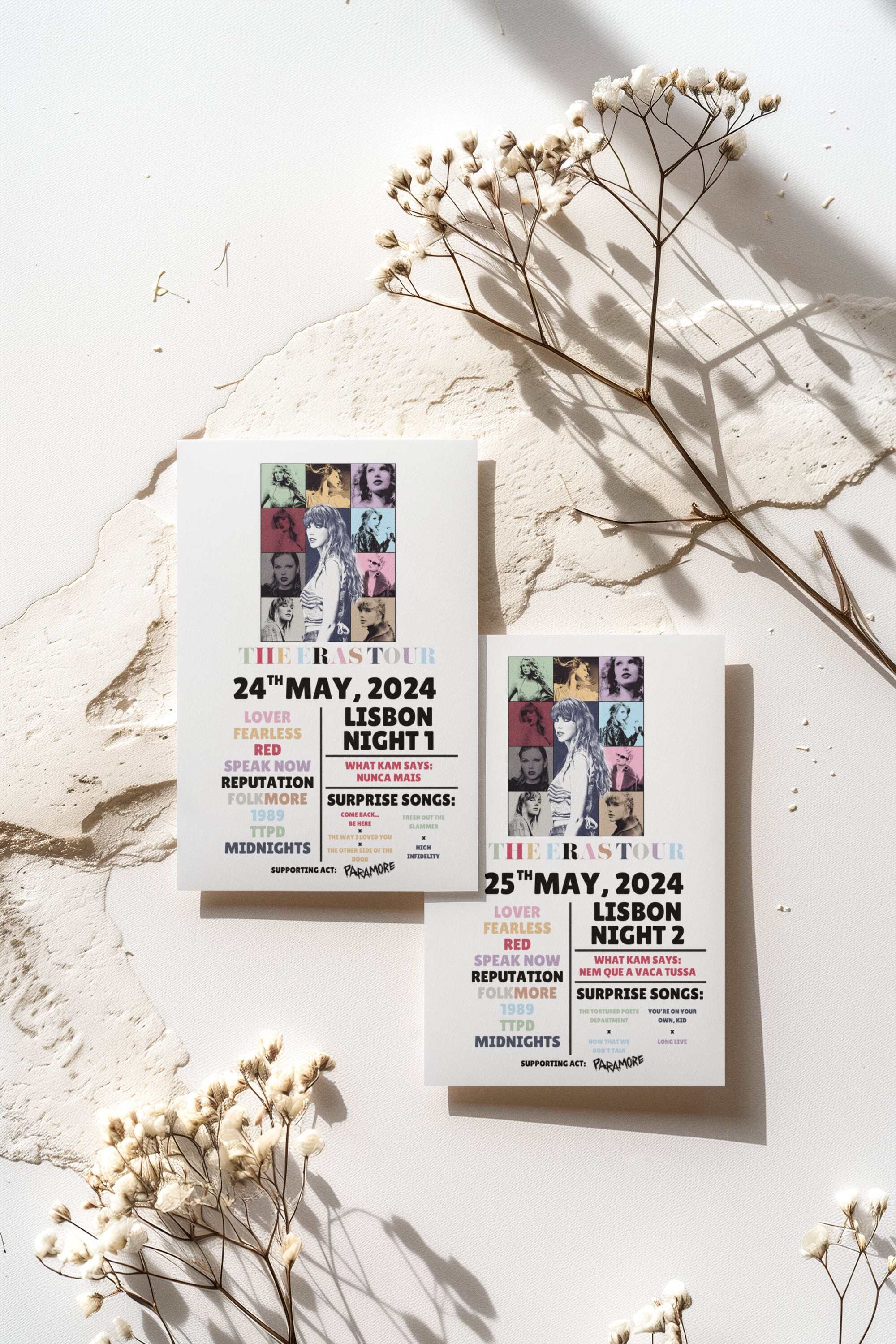 Taylor Eras Tour Postcard Concert Memorabilia-The European Leg!