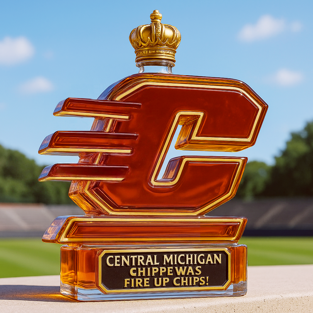 Central Michigan University Chippewas Limited Edition Whiskey Bottle