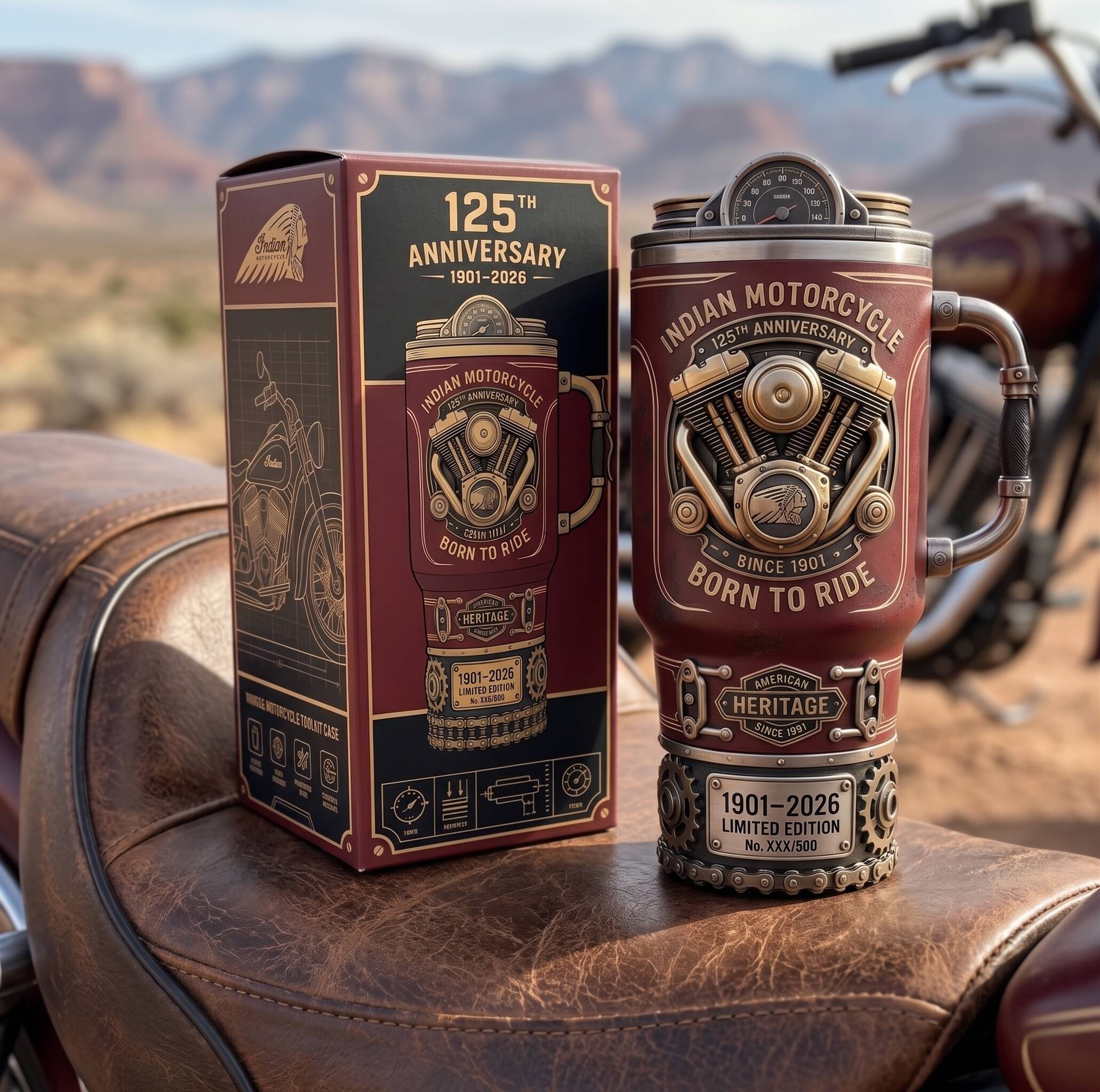 🏍️Indian Motorcycle 125th Anniversary Limited Collector’s Edition MUG