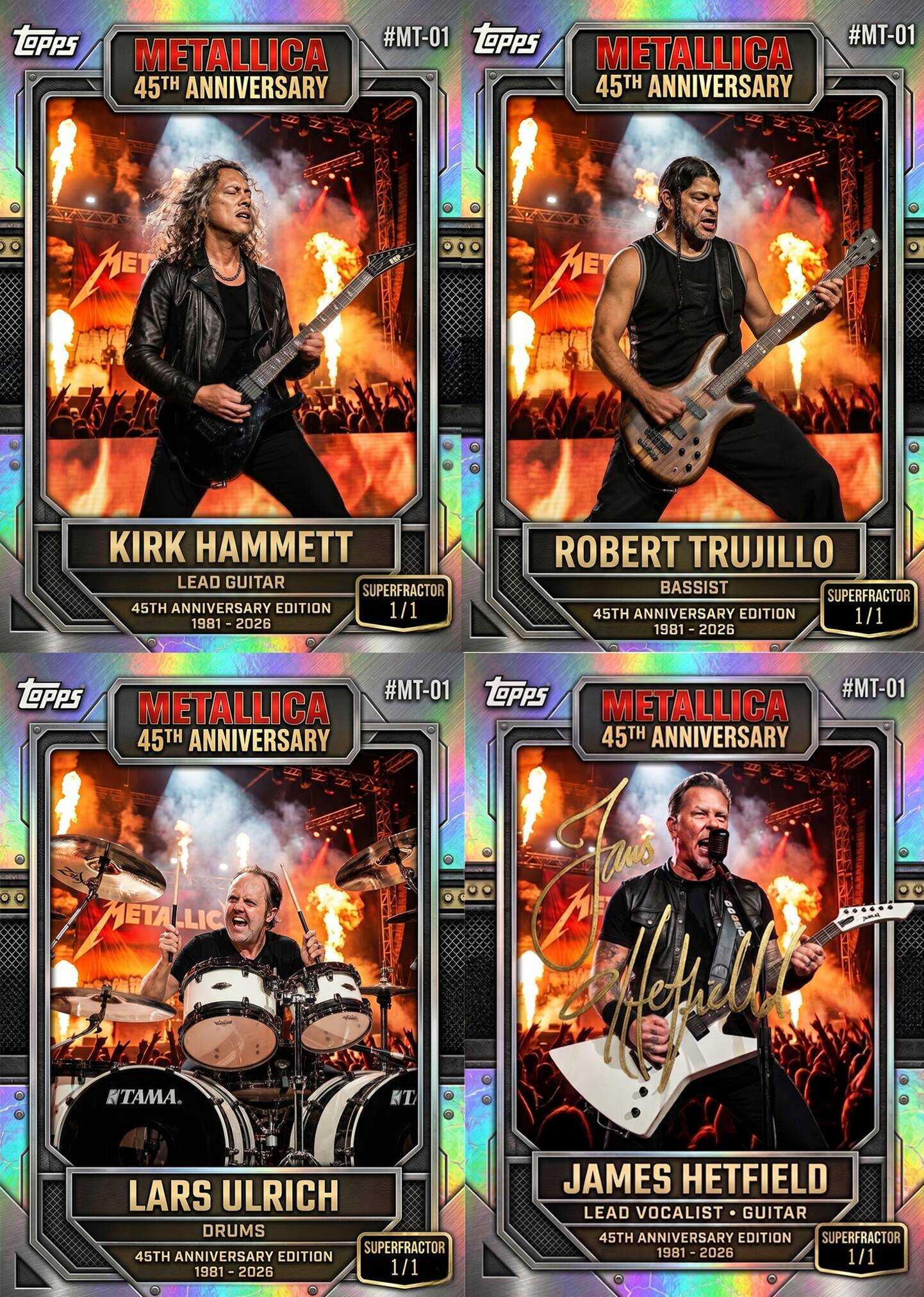 Metallica 45th Anniversary Trading Cards Collector Box