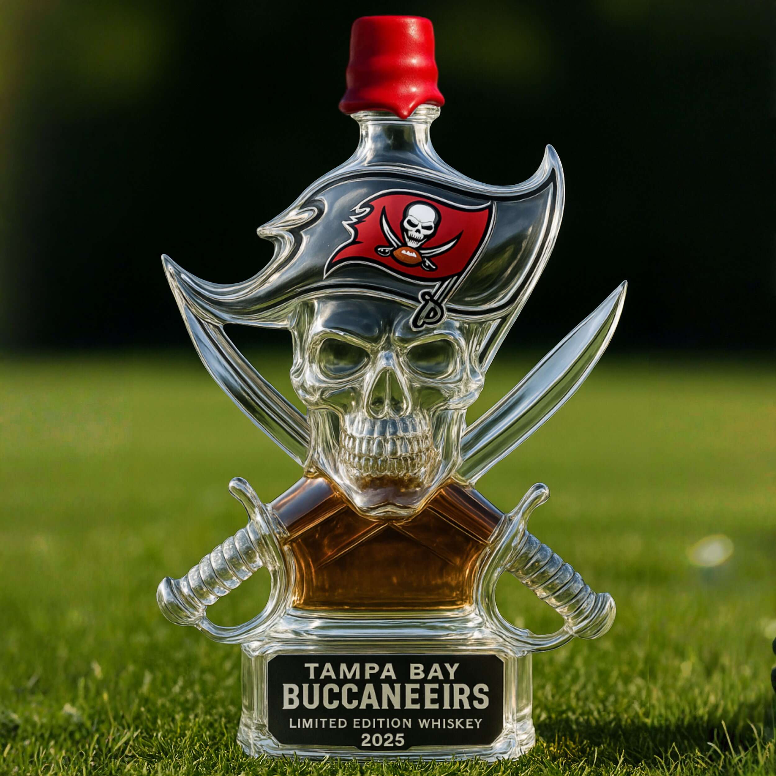 Tampa Bay Buccaneers Whiskey Bottle