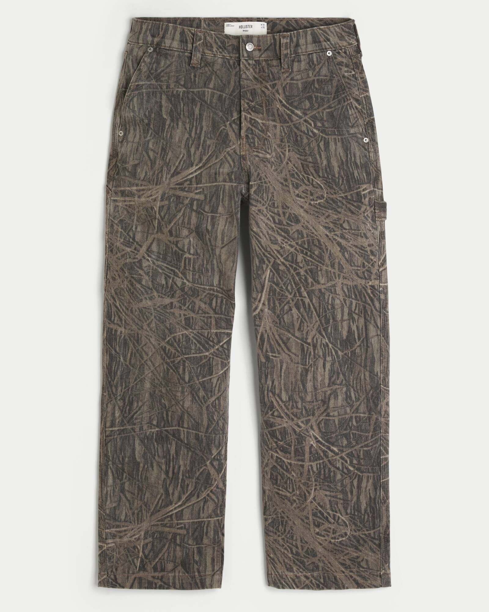Railroad Stripe Baggy Painter Jeans