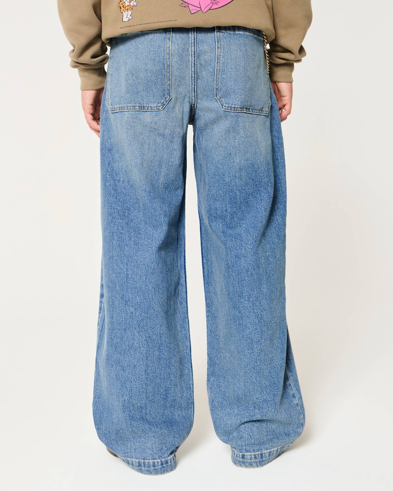 Medium Wash Super Baggy Jeans