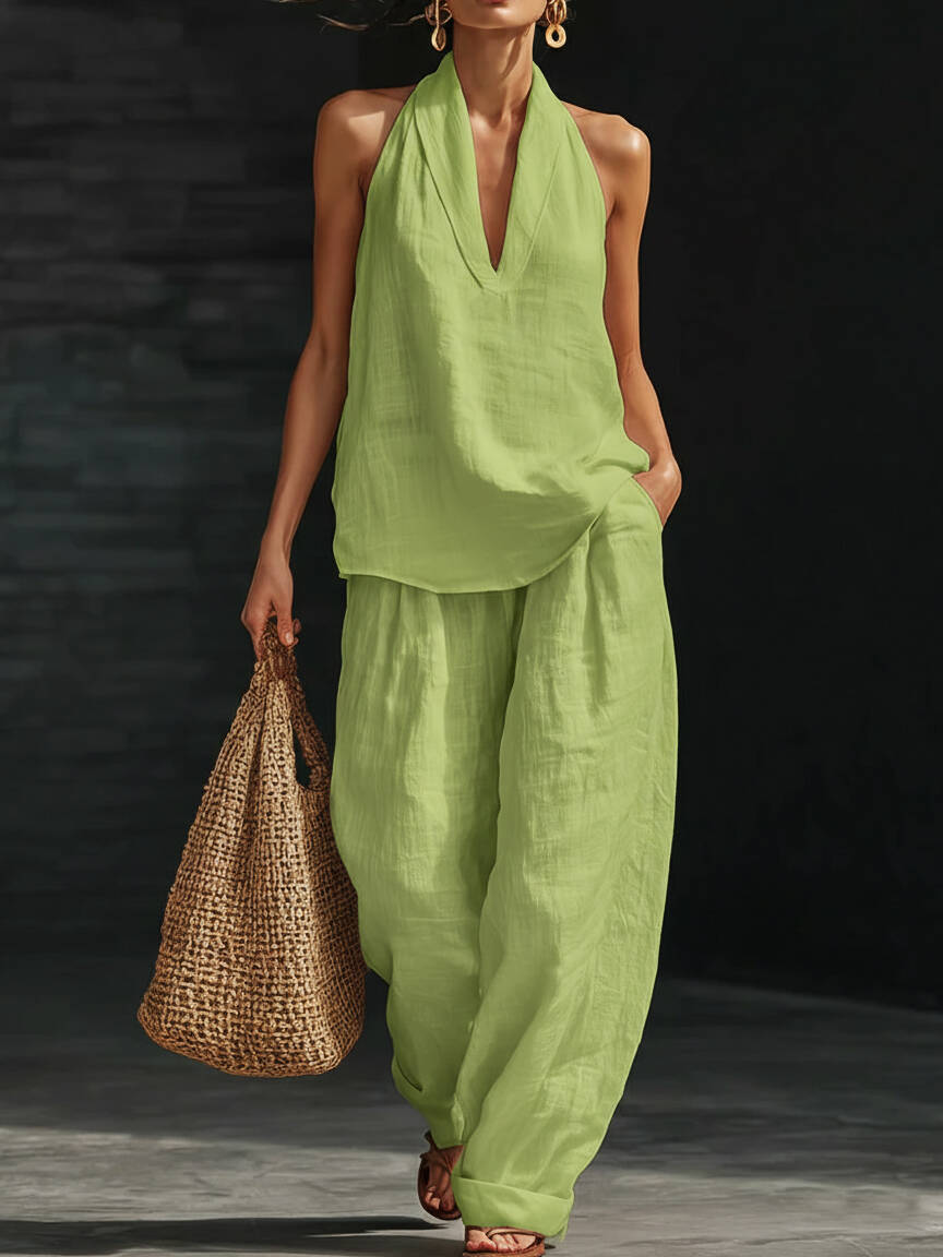 🔥Summer Arrivals🌟Casual And Cozy Minimalist Linen Two-piece Set