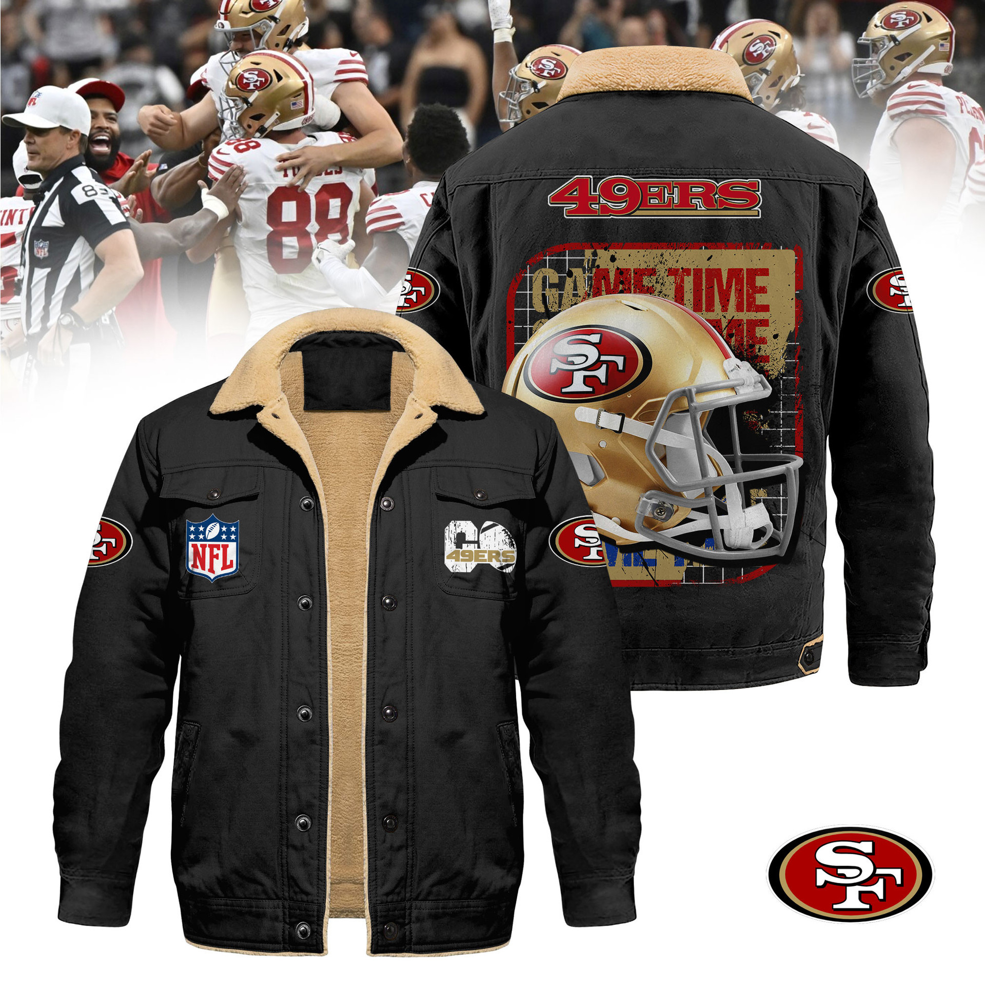San Francisco 49ers | Premium NFL 2D Cargo Fleece Jacket HY