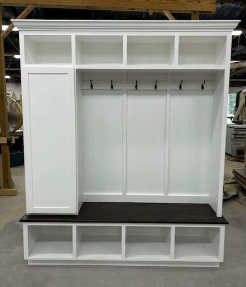 DALLAS 4 section hall tree with bench and coat rack